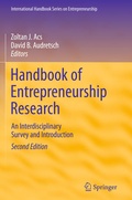 Cover: Handbook of Entrepreneurship Research - Springer