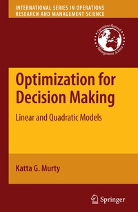Enlarge image Cover: Optimization for Decision Making - Springer
