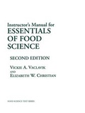 Cover: Instructor's Manual for Essentials of Food Science - Plenum Publishing Corporation