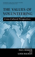 Cover: The Values of Volunteering - Kluwer Academic/Plenum Publishers