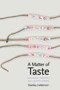 Cover: A Matter of Taste - Yale University Press