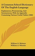 Cover: A Common School Dictionary Of The English Language - Kessinger Publishing