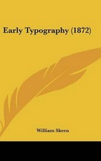 Enlarge image Cover: Early Typography (1872) - Kessinger Publishing