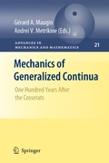 Cover: Mechanics of Generalized Continua - Springer
