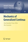 Cover: Mechanics of Generalized Continua - Springer