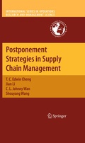 Cover: Postponement Strategies in Supply Chain Management - Springer