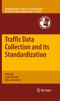 Cover: Traffic Data Collection and its Standardization - Springer