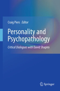 Enlarge image Cover: Personality and Psychopathology - Springer