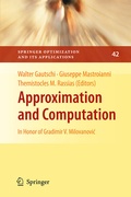 Cover: Approximation and Computation - Springer