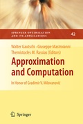 Cover: Approximation and Computation - Springer