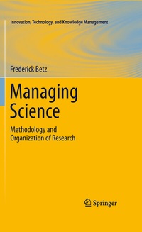 Enlarge image Cover: Managing Science - Springer