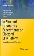 Cover: In Situ and Laboratory Experiments on Electoral Law Reform - Springer