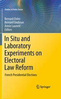 Cover: In Situ and Laboratory Experiments on Electoral Law Reform - Springer