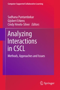 Enlarge image Cover: Analyzing Interactions in CSCL - Springer