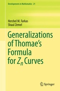 Cover: Generalizations of Thomae's Formula for Zn Curves - Springer