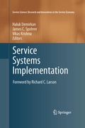 Cover: Service Systems Implementation - Springer