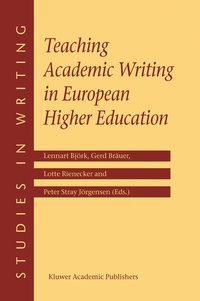 Bild: Teaching Academic Writing in European Higher Education - Plenum Publishing Corporation