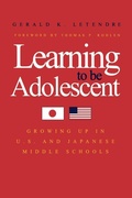 Cover: Learning to Be Adolescent - Yale University Press