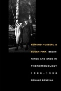 Cover: Edmund Husserl and Eugen Fink - Yale University Press