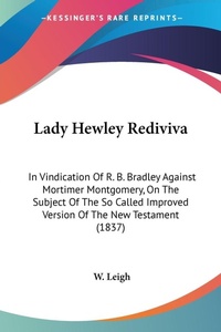 Abbildung von: Lady Hewley Rediviva - Kessinger Publishing Co
