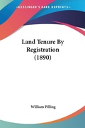 Bild: Land Tenure By Registration (1890) - Kessinger Publishing