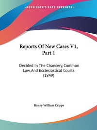 Abbildung von: Reports Of New Cases V1, Part 1 - Kessinger Publishing Co