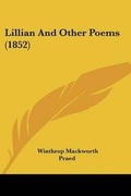 Cover: Lillian And Other Poems (1852) - Kessinger Publishing Co