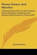 Cover: Poems, Essays, And Sketches - Kessinger Publishing Co