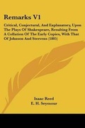 Cover: Remarks V1 - Kessinger Publishing Co