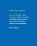 Cover: Carl Andre - Yale University Press
