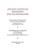 Cover: Ancient Egyptian Epigraphy and Paleography - Metropolitan Museum of Art