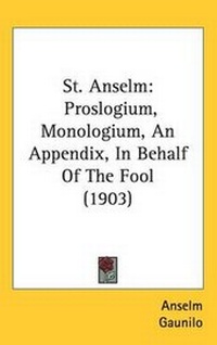 Enlarge image Cover: St. Anselm - Kessinger Publishing