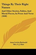 Cover: Things By Their Right Names - Kessinger Publishing