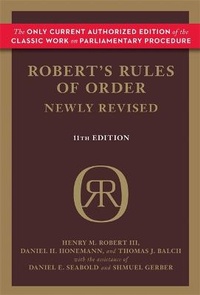 Enlarge image Cover: Robert's Rules of Order (Newly Revised, 11th edition) - Da Capo Press Inc