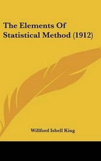 Enlarge image Cover: The Elements Of Statistical Method (1912) - Kessinger Publishing
