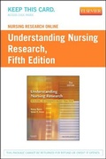 Cover: Nursing Research Online for Understanding Nursing Research (User's Guide and Access Code) - Saunders