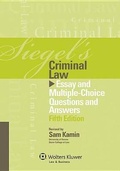 Cover: Siegel's Criminal Law - Aspen Publishers Inc.,U.S.