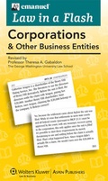 Cover: Emanuel Law in a Flash for Corporations and Other Business Entities - Aspen Publishers Inc.,U.S.