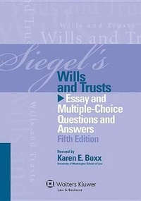 Abbildung von: Siegel's Wills and Trusts - Aspen Publishers Inc.,U.S.