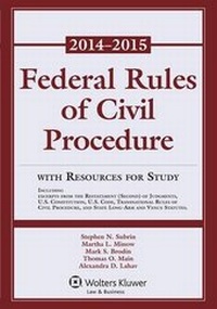 Enlarge image Cover: Federal Rules of Civil Procedure with Resources for Study, 2014-2015 Supplement - Aspen Publishers Inc.,U.S.