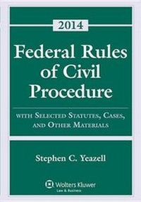 Enlarge image Cover: Federal Rules Civil Procedure W/ Select Stat Case Material 2014 - Aspen Publishers Inc.,U.S.