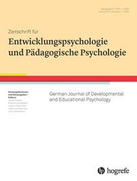 Abbildung von: Zeitschrift für Entwicklungspsychologie und Pädagogische Psychologie - Hogrefe