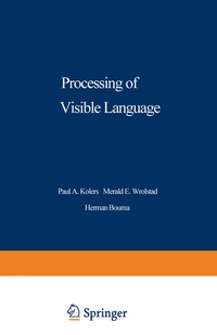 Enlarge image Cover: Processing of Visible Language - Springer