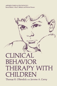 Enlarge image Cover: Clinical Behavior Therapy with Children - Springer