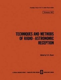 Enlarge image Cover: Techniques and Methods of Radio-Astronomic Reception - Springer