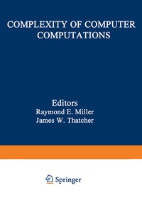 Enlarge image Cover: Complexity of Computer Computations - Springer