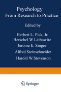 Cover: Psychology: From Research to Practice - Springer
