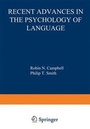 Cover: Recent Advances in the Psychology of Language - Springer