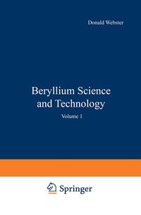 Enlarge image Cover: Beryllium Science and Technology - Springer