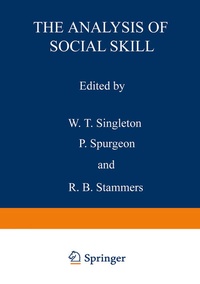 Enlarge image Cover: The Analysis of Social Skill - Springer